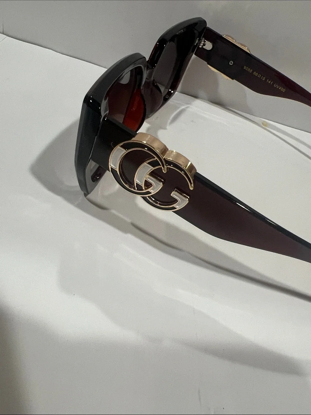 Gucci  Oversized Square Sunglasses in Burgundy and Black with Gradient Lens’s